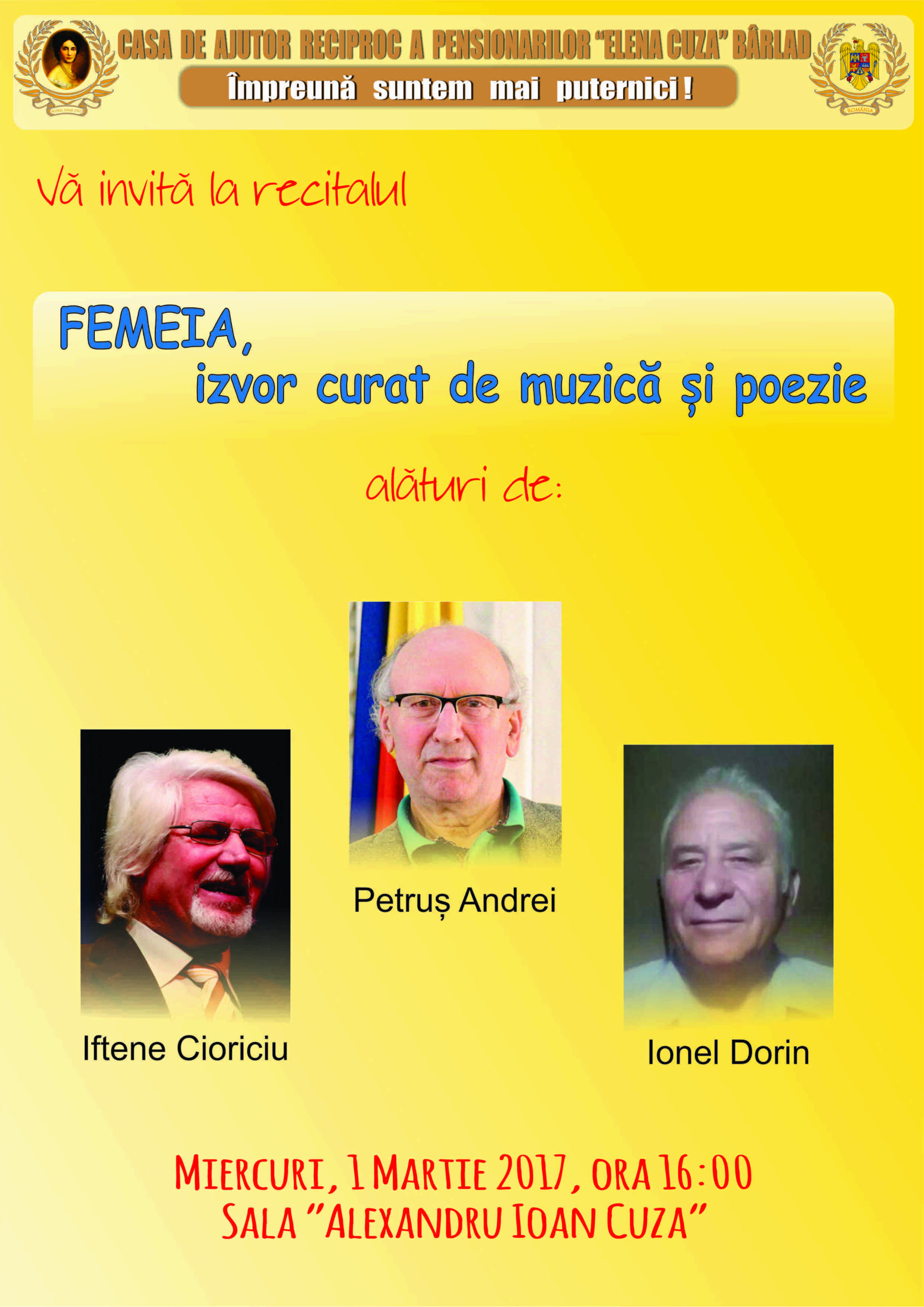Recital: FEMEIA, izvor curat de muzică și poezie